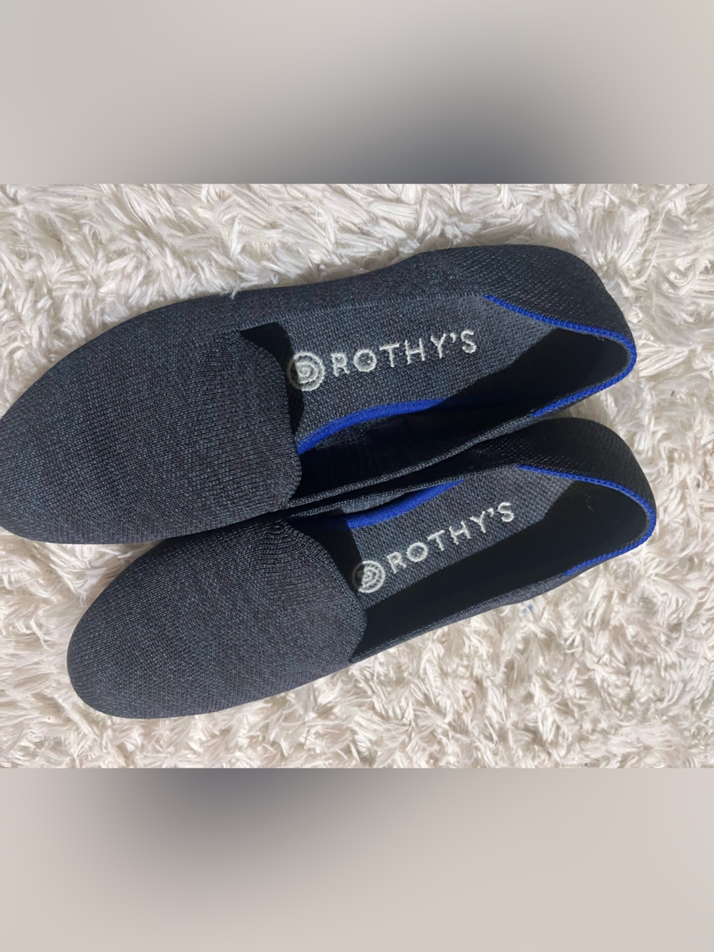 Rothy's women’s Slip-On Loafers in navy blue with Blue Trim size 8